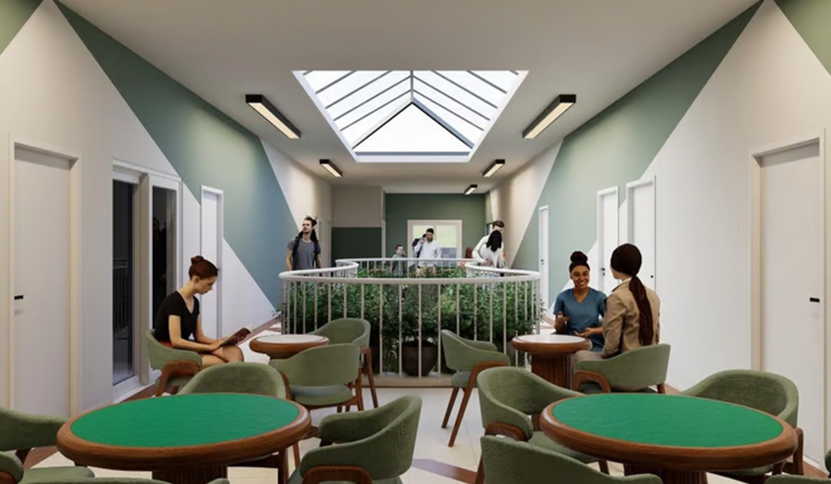 Ambiente interior da Casa de Repouso Vila Serenitá