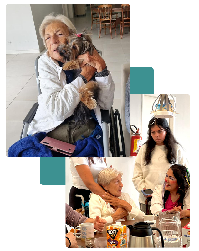 Residentes da Casa de Repouso Vila Serenitá